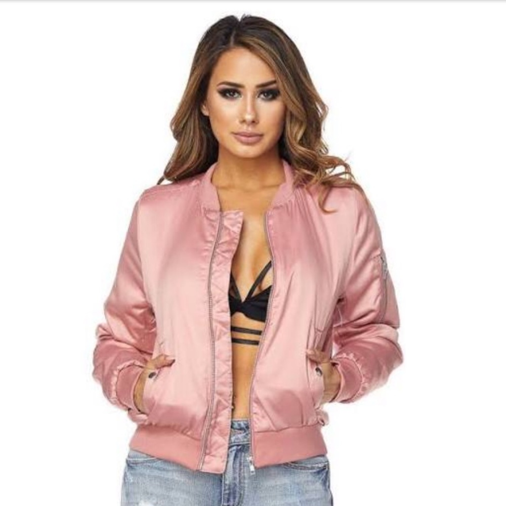 Pink bomber jacket